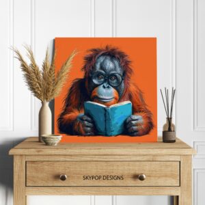 Orangutan Reading Art