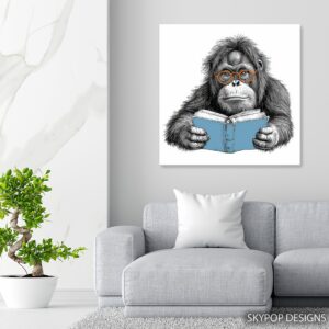 Orangutan Reading Art