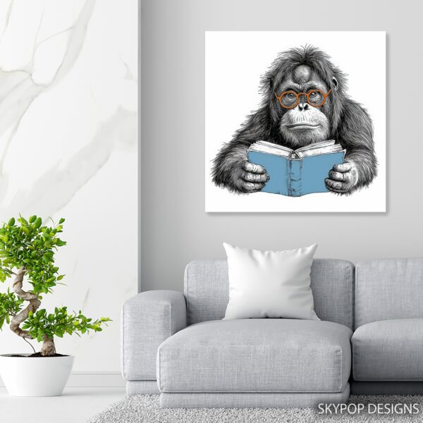 Orangutan Reading Art