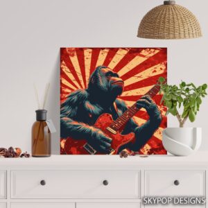 Orangutan Rock Guitarist Art