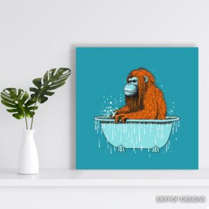 Orangutan Bathtime Art