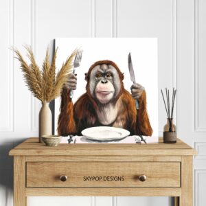 Orangutan Dinner Time Art