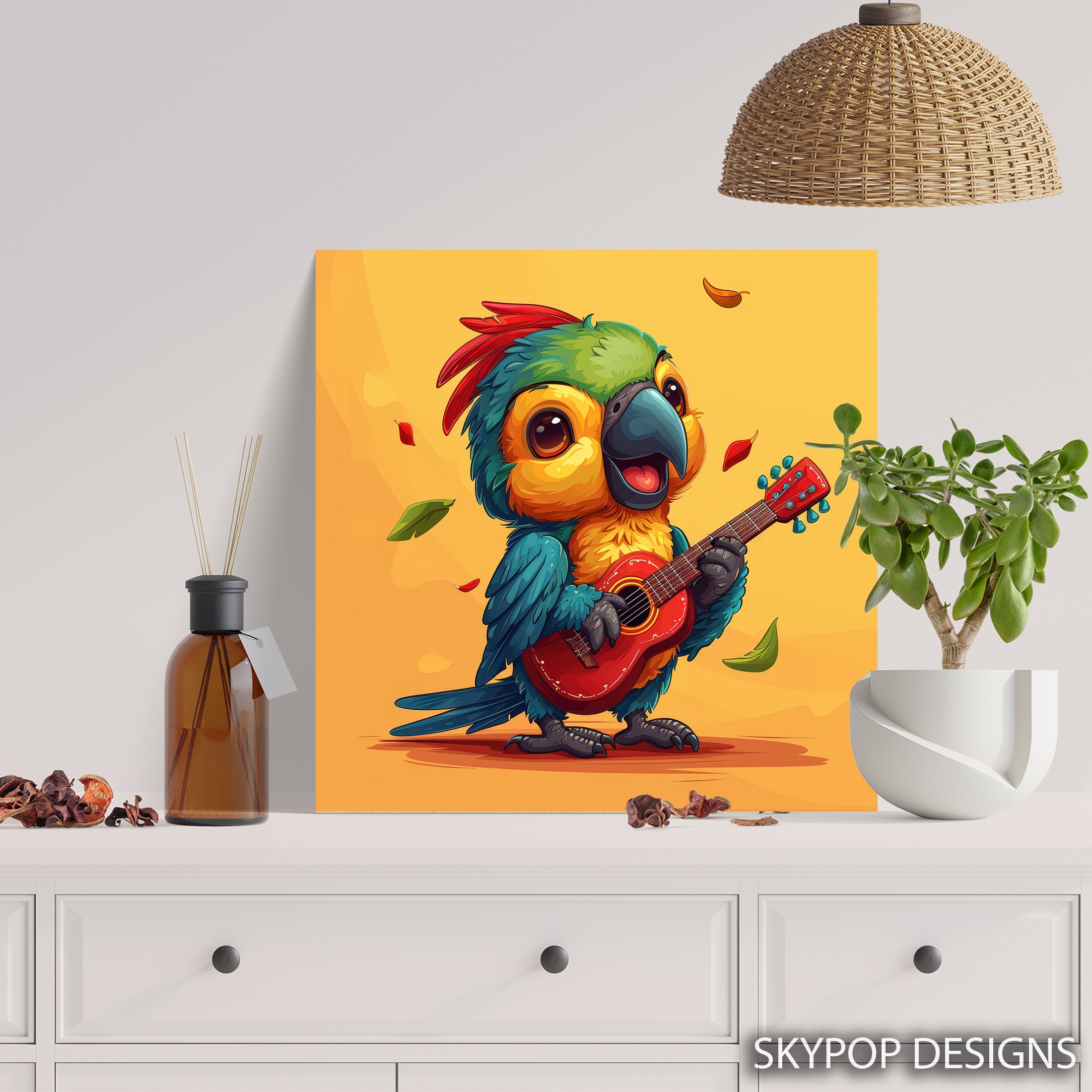 5.jpg Parrot Guitarist Art