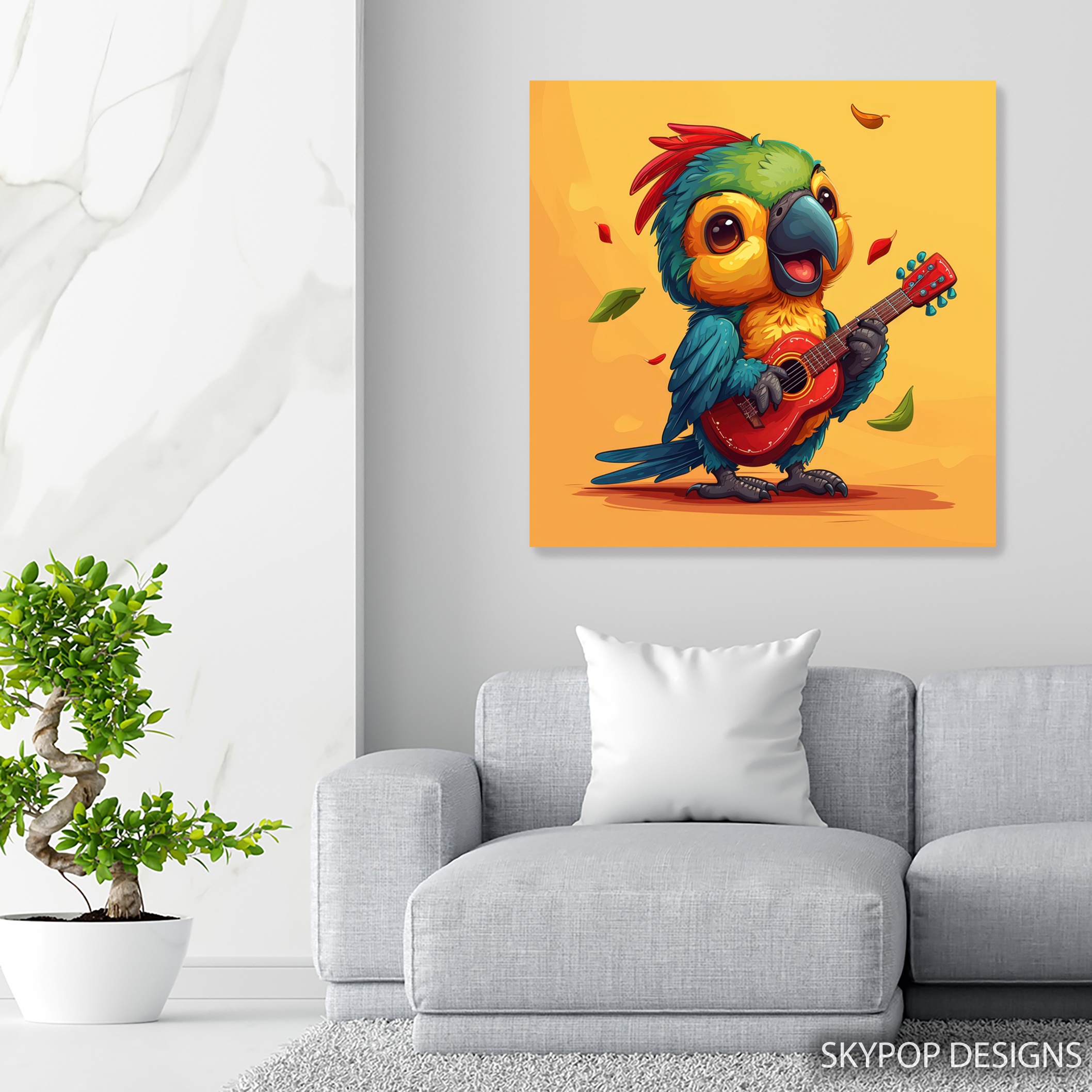 5.jpg Parrot Guitarist Art