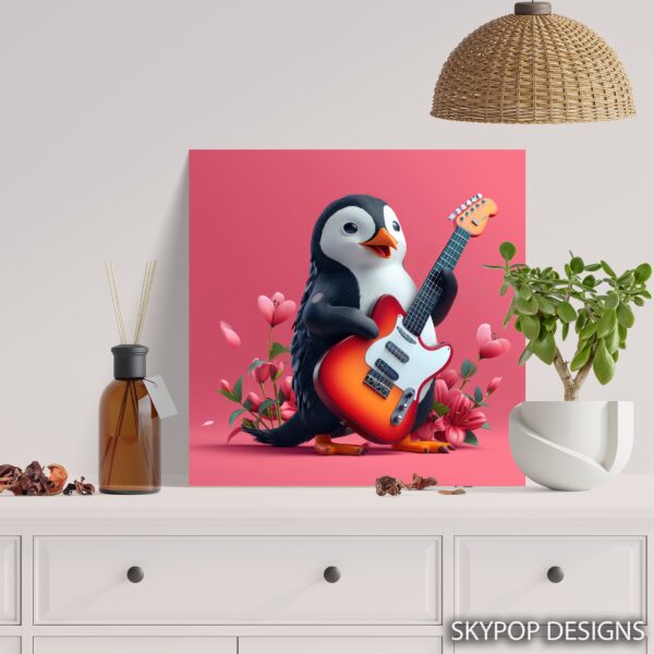 Penguin Rock Star Art