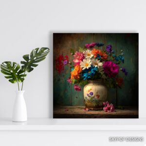 Rustic Floral Arrangement Art