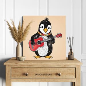 Penguin Rock On Art