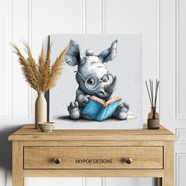 Rhino Reading Art