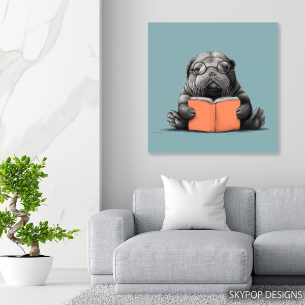 Walrus Reading Art
