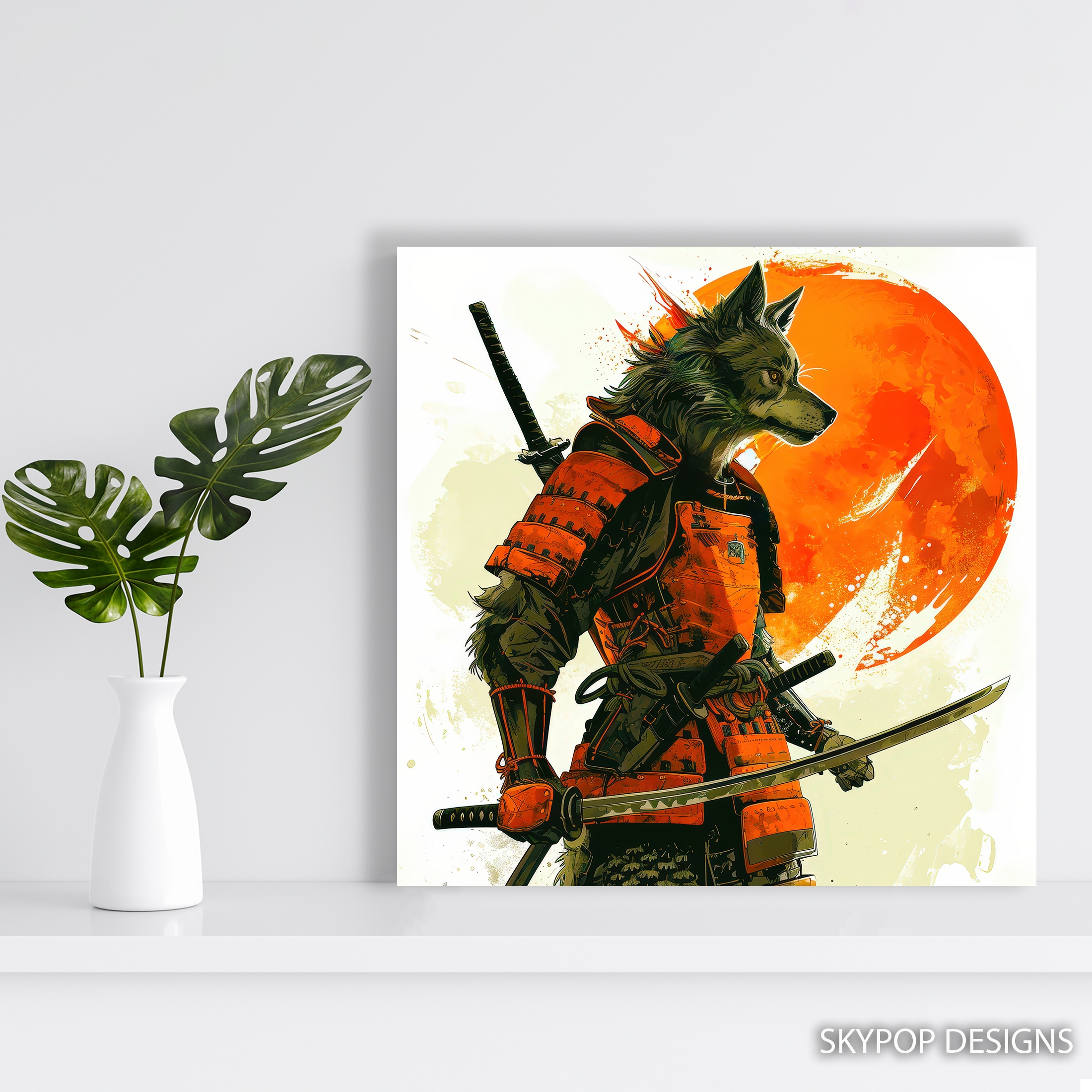 5.jpg Wolf Samurai Art