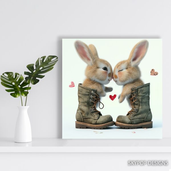 Bunny Kisses in Boots Art