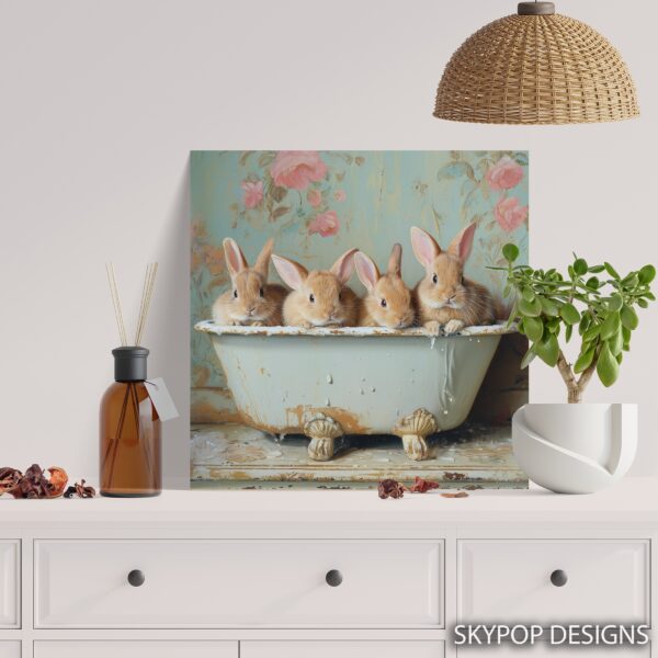 Bunny Bathtime Art