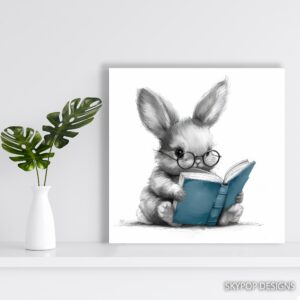 Bunny Reading Art