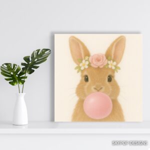 Bunny Bubble Gum Art