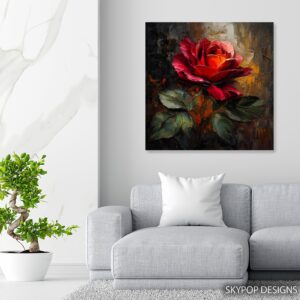Red Rose Texture Art