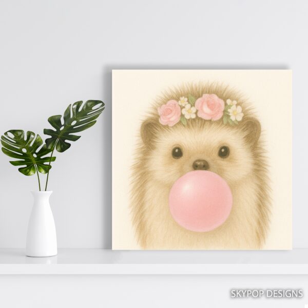Hedgehog Bubble Gum Art