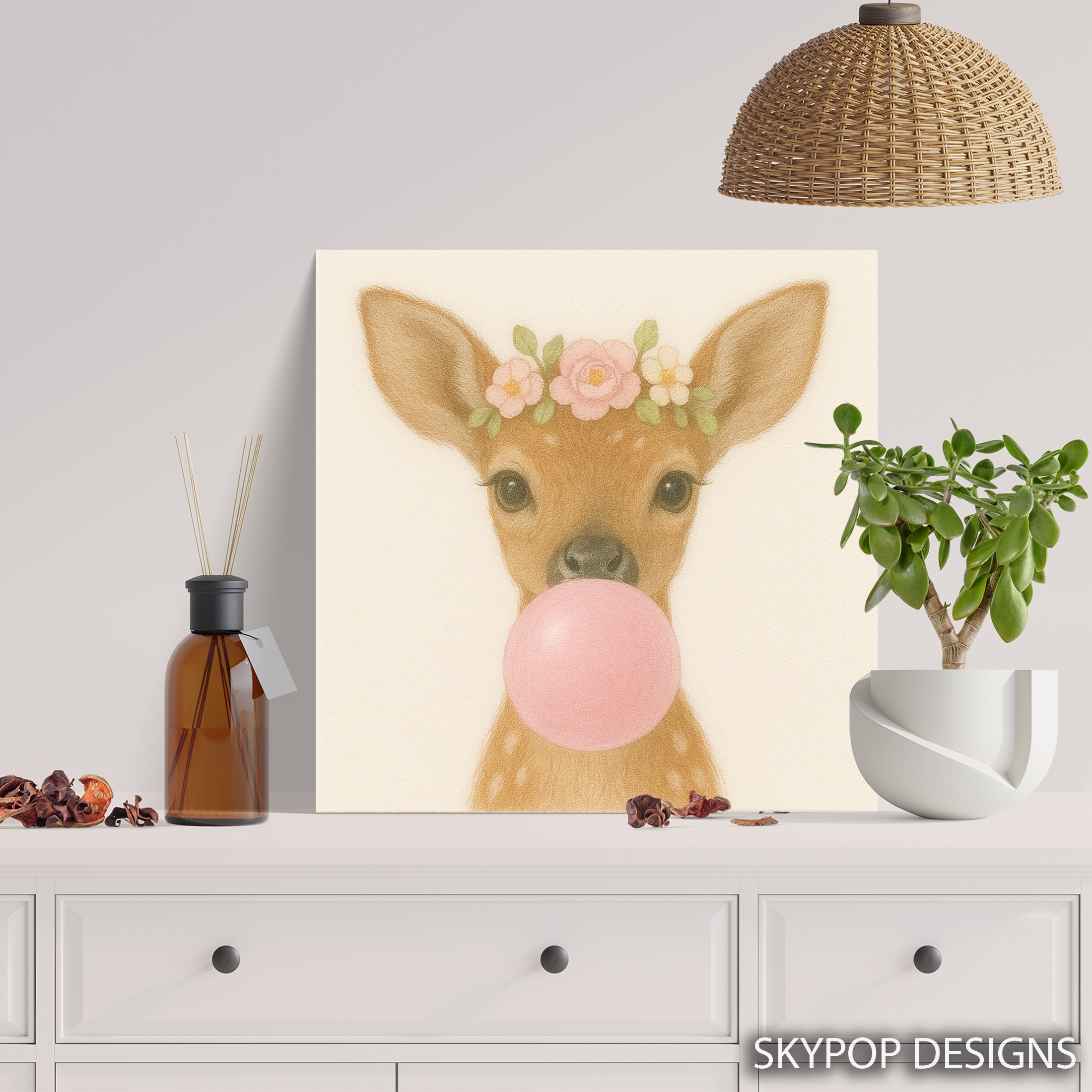 5.jpg Deer Bubblegum Art