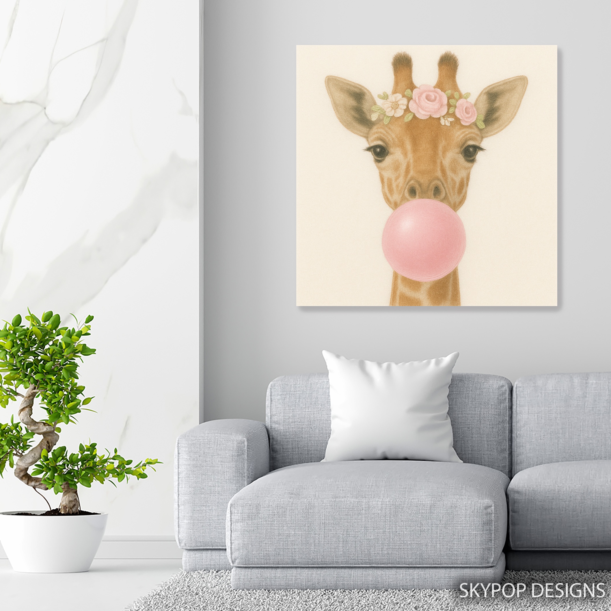 5.jpg Giraffe Bubblegum Art