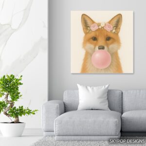 Fox Bubble Gum Art