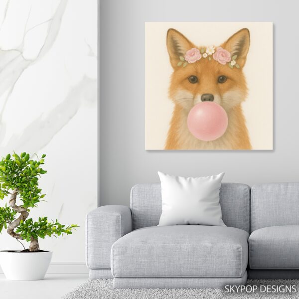 Fox Bubble Gum Art