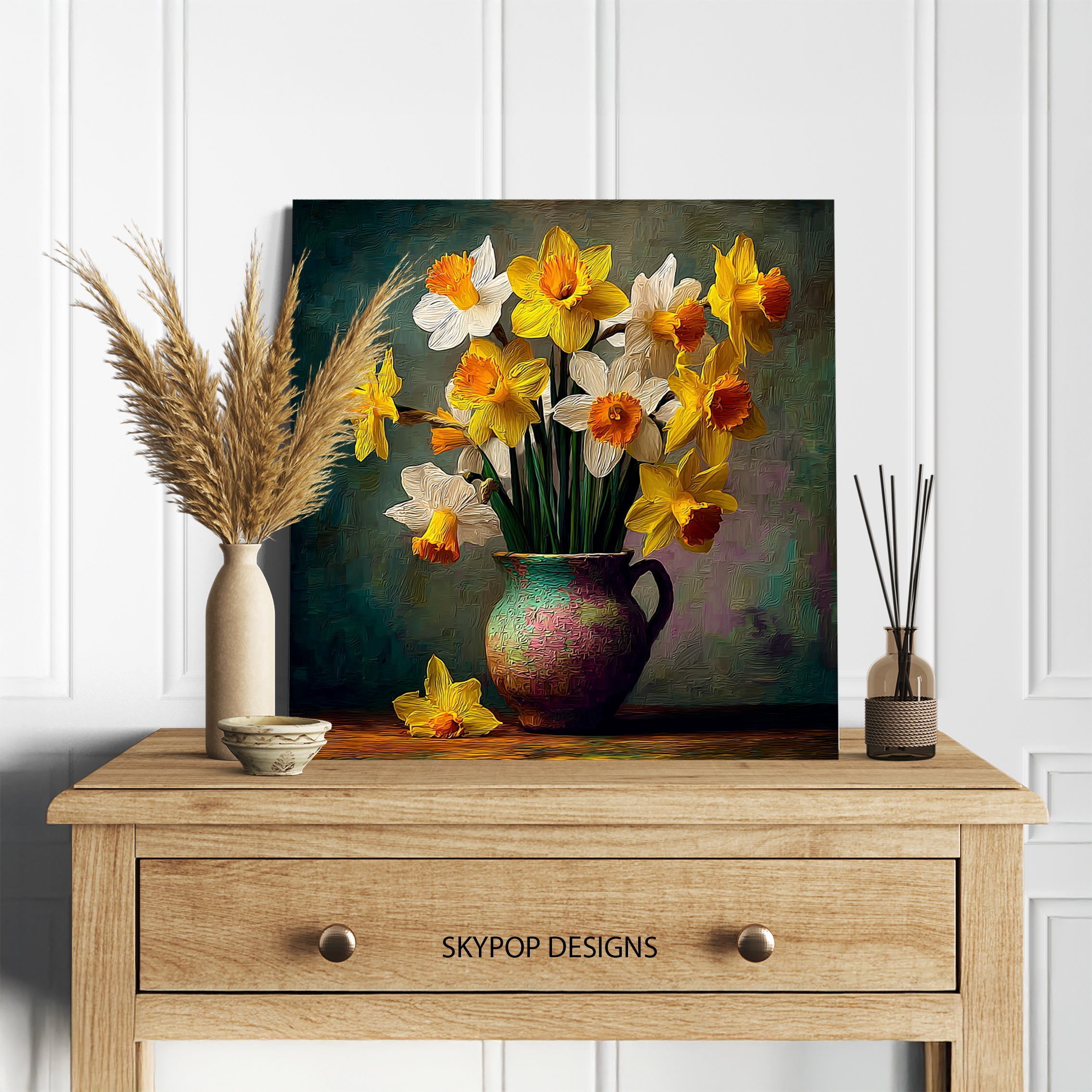 5.jpg Daffodil Bloom Vase Art