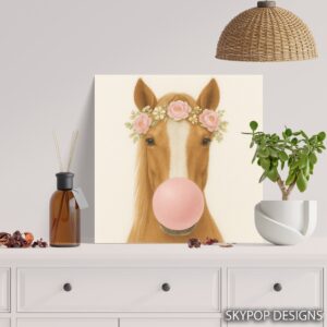 Horse Bubble Gum Art