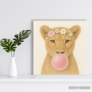 Lion Bubblegum Art