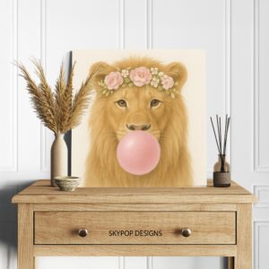 Lion Bubble Gum Art
