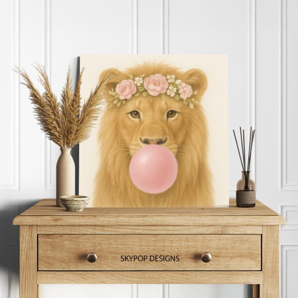 Lion Bubble Gum Art