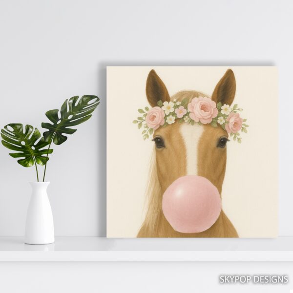 Horse Bubble Gum Art