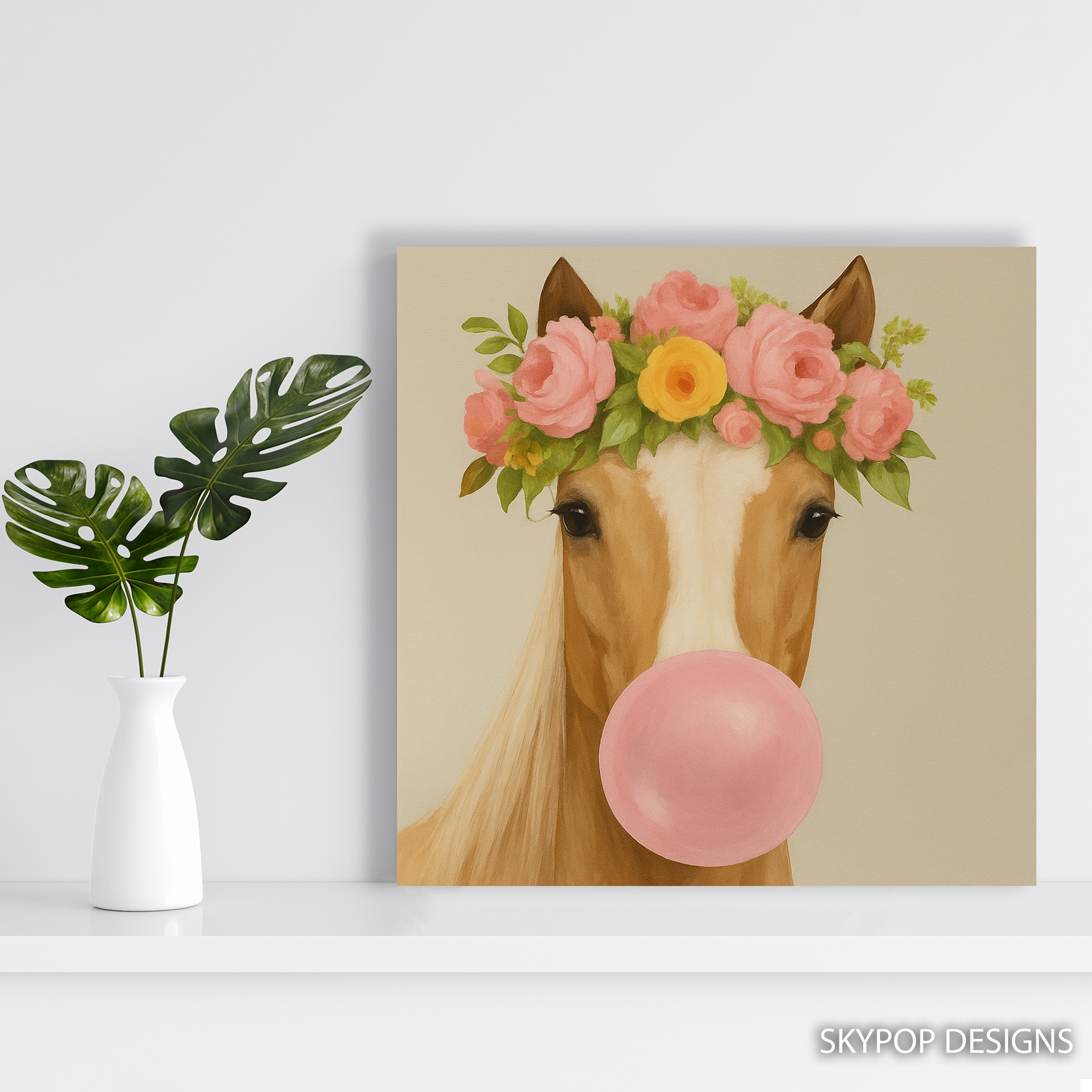 5.jpg Horse Bubble Gum Art