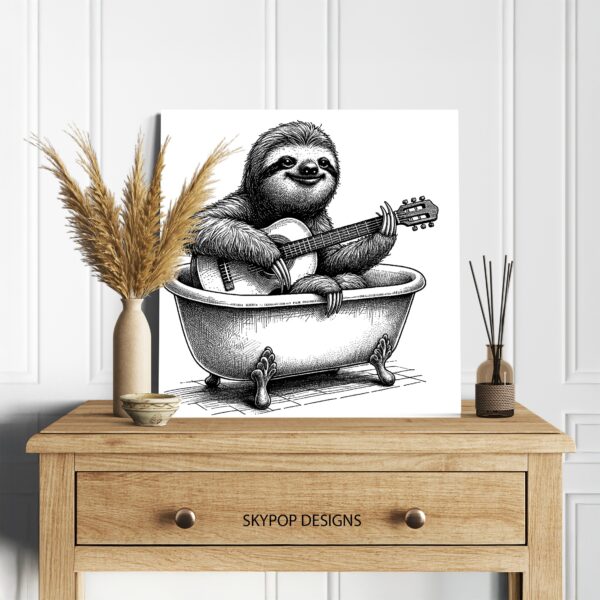 Sloth Guitar Art