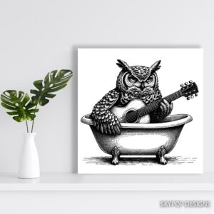 Owl Guitar Art
