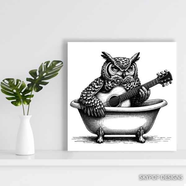 Owl Guitar Art