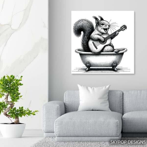 Squirrel Guitar Art