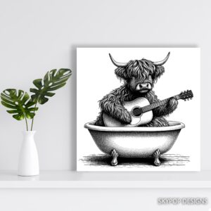 Highland Cow Art