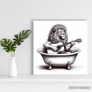 Lion Guitar Art