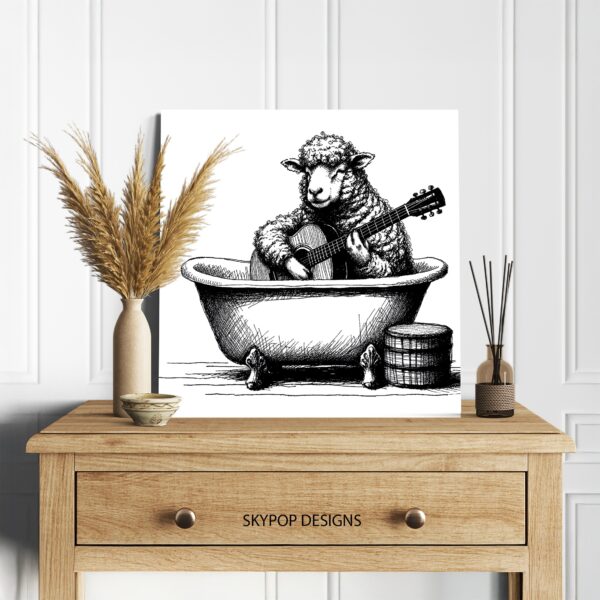 Sheep Guitar Art