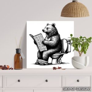 Bear Toilet Reader Art