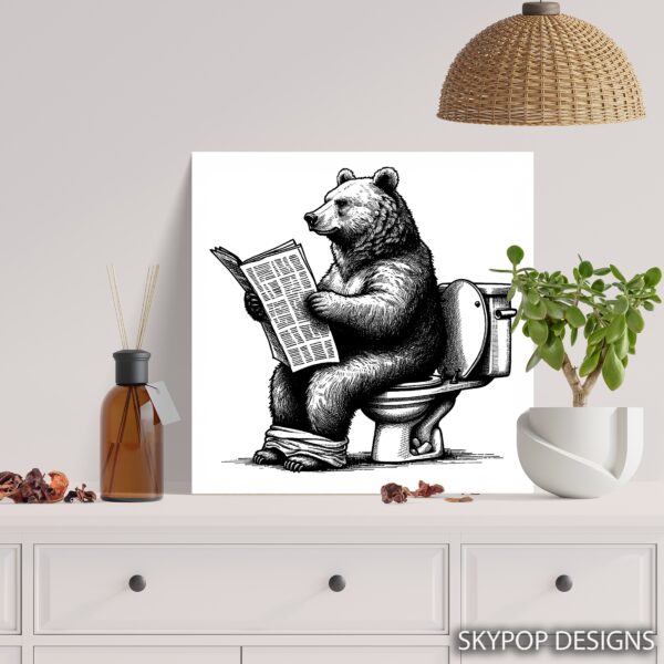 Bear Toilet Reader Art