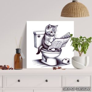 Cat Toilet Art