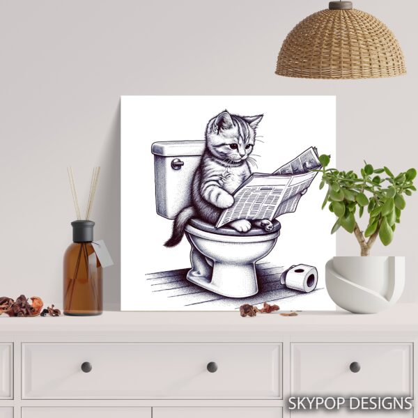 Cat Toilet Art