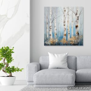 Birch Tree Forest Art