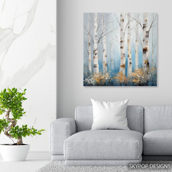 Birch Tree Forest Art