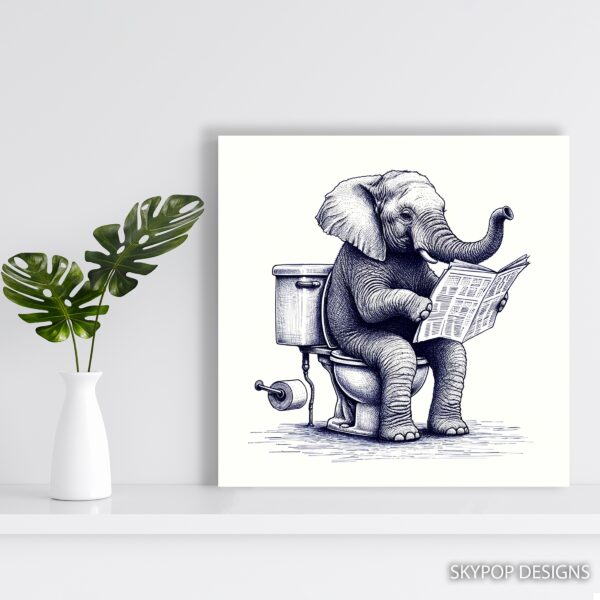 Elephant Toilet Reading Art