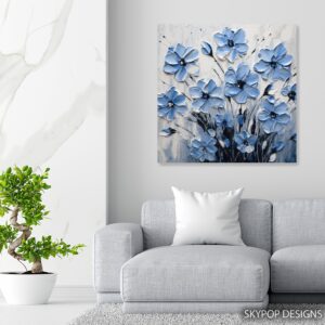 Blue Floral Art