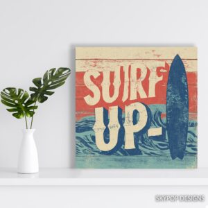Surf's Up Retro Beach Art