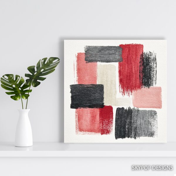 Geometric Brush Strokes Art