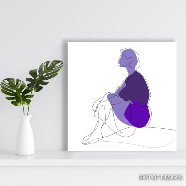 Purple Silhouette Art