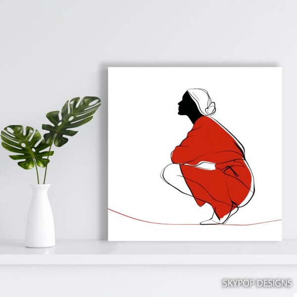 Red Silhouette Art